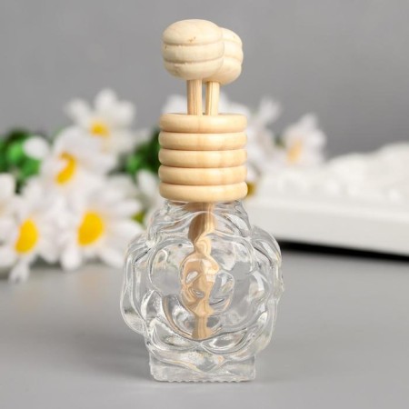 Diffusor Glass with sticks for aromatic essence "Rose" 8 ml 5.5x3.3x2.2 cm