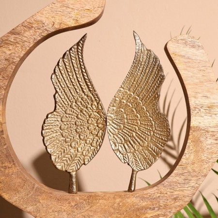 Interior souvenir in the wooden ring "Wings" 33x8x34 cm-2