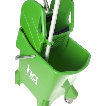 A bucket on wheels with universal spin, 31 l, green color-3