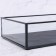 Square organizer for storage, 1 section, glass, 29 × 17.5 × 6.5 cm, the color is transparent/black