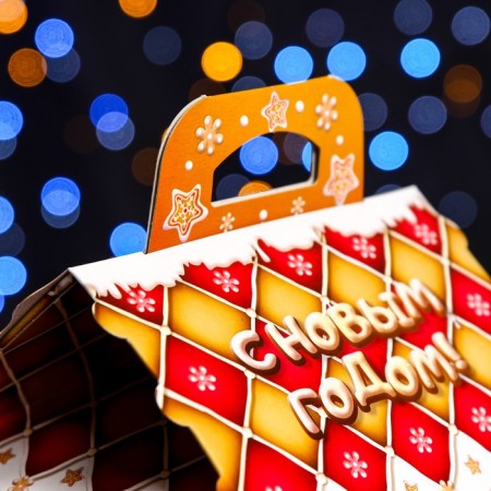 Gingerbread gift box 16 x 16 x 22 cm-4