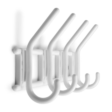 Tundra hanger, 4 hook, snow-white, plastic, 1 pc.-4