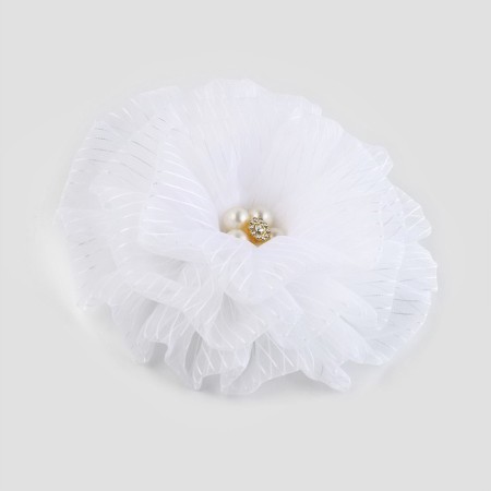 Outlet. Bant for hair on elastic band, white, 11 cm, princesses-3