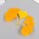 Artificial plant for creativity "ginkgo leaves" set of 6 pcs orange-yellow 8 cm