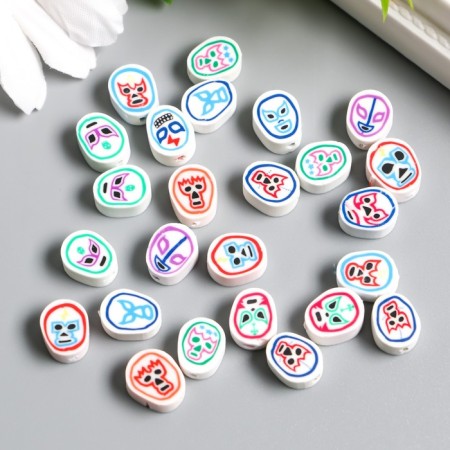 Beads for the creativity of PVC "Masks" set 25 pcs 0.5x0.9x1.1 cm