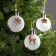 A set of Christmas tree balls "Felal patterns" 3 pcs., Batteries, 1 LED, glow warm white