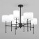 Ceiling Lamp EUROSTURNO 60162/8, E14, 8x40W, 840x840x640 mm, black color black