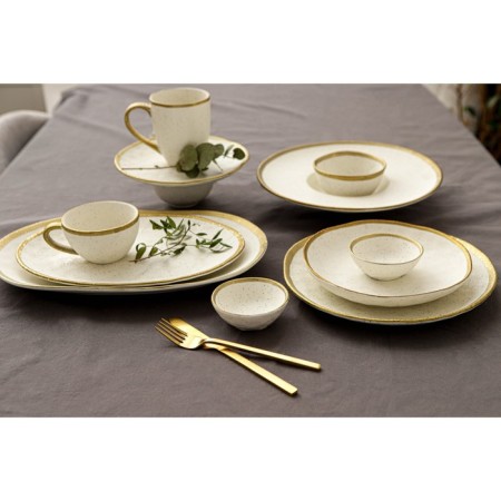 Porcelain Serving dish Magistro Poursephona, D = 24 cm, beige color-6