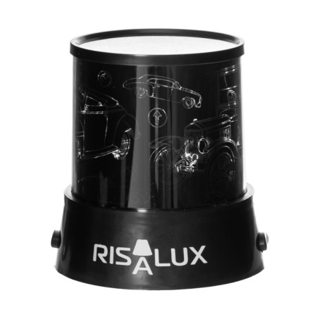 Night Projector "Retrotechnics" LED USB/from Black batteries 10.8x10.8x11.5 cm Risalux-13