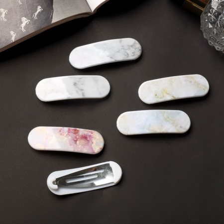 Invisibility for Herty hair (set 6 pcs) grace marble, 5.5 cm-1