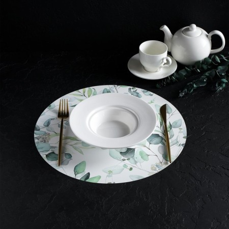 Serving napkin on the Watercolor table, D = 36 cm-6