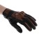 Motorcycle gloves with protective inserts, leather, size L, brown