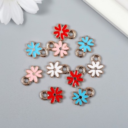 Decor for creativity plastic for metal "Chamomile" mix set 10 pcs 1.3x1.8 cm