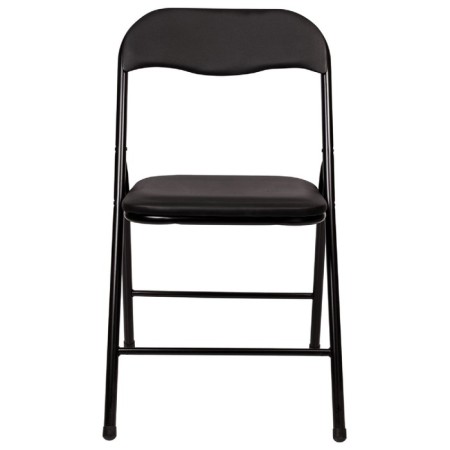 Folding Brabix "Golf CF-007", black frame, black leatherette-1