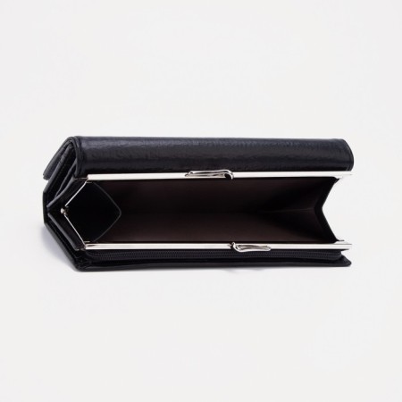 Women's wallet on magnets, black color-3