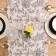 Black Flowers Table Table 40x149cm, 100% HL, sarzha 190 g/m2