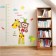 Plastic sticker Interior Rostomer "Giraffe and Monkey" 60x90 cm