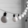 Garland “thread” 2.7 m with nozzles “white balls”, ip44, dark thread, 10 LED, white glow, 8 modes, solar battery