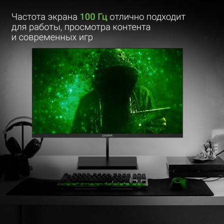 Монитор Digma 23.8" Progress 24P501F черный IPS LED 5ms 16:9 HDMI M/M матовая 250cd 178гр/17 10046-3