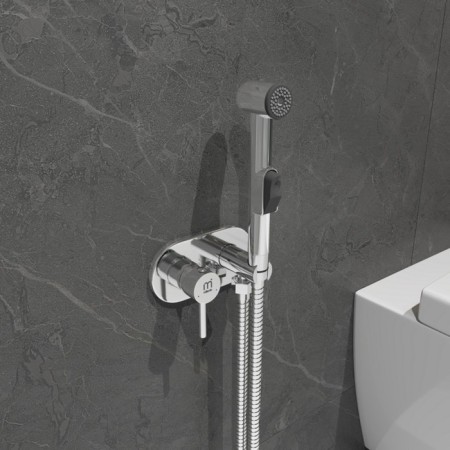 Hidden installation mixer with hygienic shower Milardo Tidy Tidsbr08, hose 120 cm, chrome 10176-1