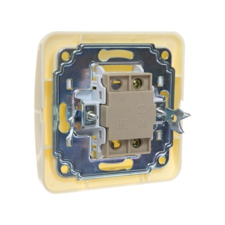 Luazon Lighting "Orion" switch, 10 A, 1 key, hidden, beige-2