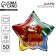 Foil ball 18 "Magic", star, set of 50 pcs.