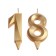 Candle in the cake jubilee "line" (set 2 in 1), number 18, number 81, gold metallic, 6.5 cm