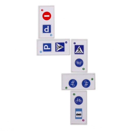 Domino bilateral "road signs", plastic, 28 details-6