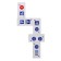Domino bilateral "road signs", plastic, 28 details
