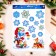 Stickers on the windows "New Year" snowman, snowflakes, 41 x 29 cm