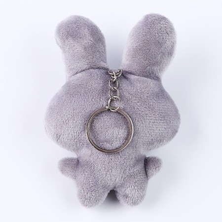 Soft toy "Bunny with a heart", on a key fob, 11 cm, color mix-1