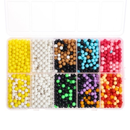 Aquamosaic in a container, 2500 balls, 10 stencils, 2 basics-3