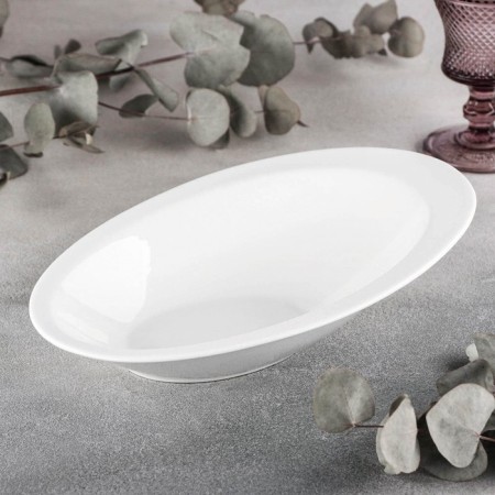 Porcelain salad Wilmax Stella, 400 ml, white color