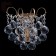 Bra "Pearls" 1x60W E14 Honey bronze 21x22x15cm