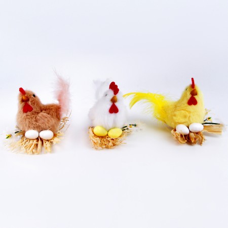 Soft toy "Chicken in the nest", 7 cm, color mix-4