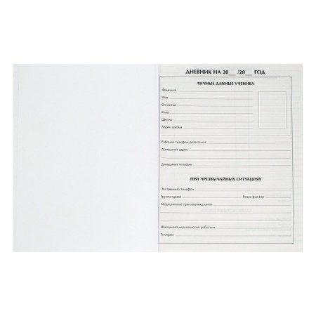 Universal diary for grades 1-11, "flowers", solid cover 7BC, glossy lamination, 40 sheets-4