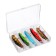 Container for fishing accessories, small, 5 departments, 11.5x9.5x2 cm