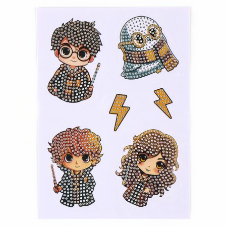 Diamond mosaic-sticker with partial filling for children "Young Wizards", a set for creativity-3