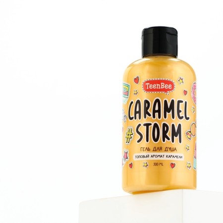 Shower gel, moisturizing, 300 ml, karamel, teenbee aroma, teenbee-5