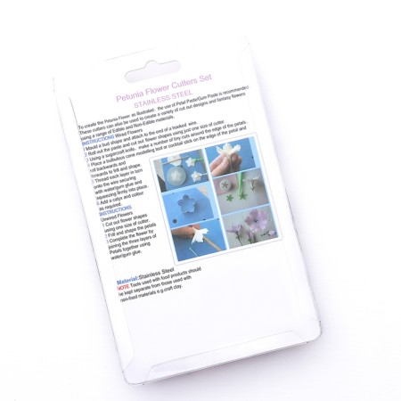 A set of forms for cutting the cookies "petunia petals", 7.5 × 7 cm, 6 pcs, chrome color-4