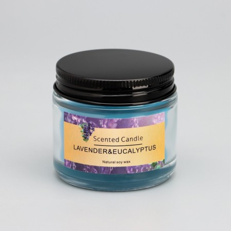 Aromatic candle "Lavender & Eucalyptus", 5*5cm, 140 grams-4