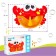 Bath toy "foam crab", bubbles, musical, on a suction cup, crush me
