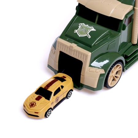 Truck "Carrier", included 6 cars and road signs-10