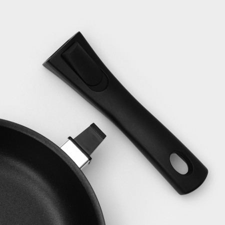 The pan “Tradition”, D = 22 cm, removable handle, anti -stick coating, black color-4