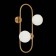 Sconces st. SL1149.301.02. Vera. 2x5 watts, G9, 4000k, 28x45 cm, brass color