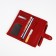 Women's wallet on the button, red color