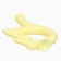 Silicone teething for teeth "Swan", brush, on suction cup, yellow color, crumb I