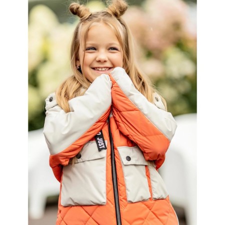 Jacket for girls, height 152 cm, orange color-3