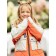 Jacket for girls, height 152 cm, orange color