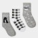 Set of women's socks (3 pairs) minku color gray, size 38-39